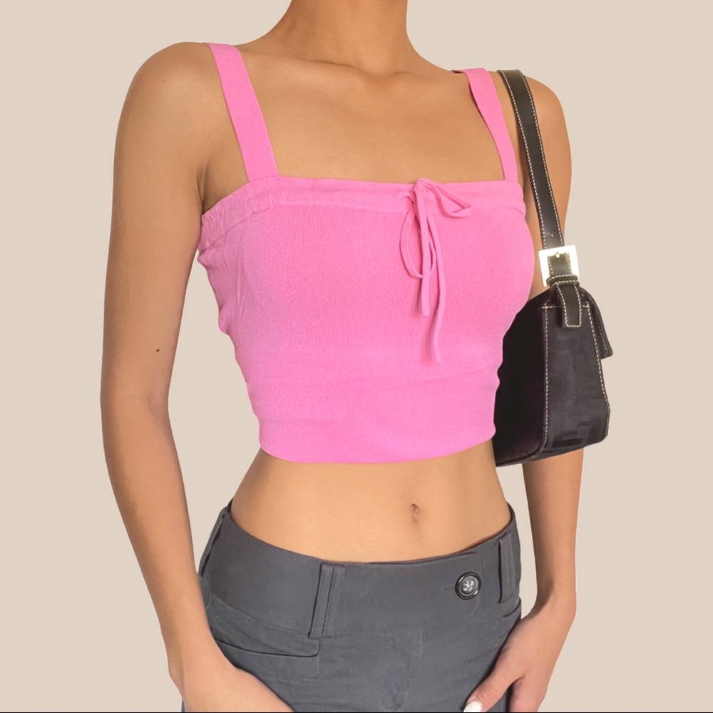 💖 Pink square neck blouse 💖